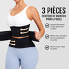 Ceinture gainante 3 pièces noire avec maintien optimal de la taille - Bébé Lova