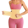 Corset gainant beige porté avec tenue rose pour maintien abdominal optimal - Bébé Lova