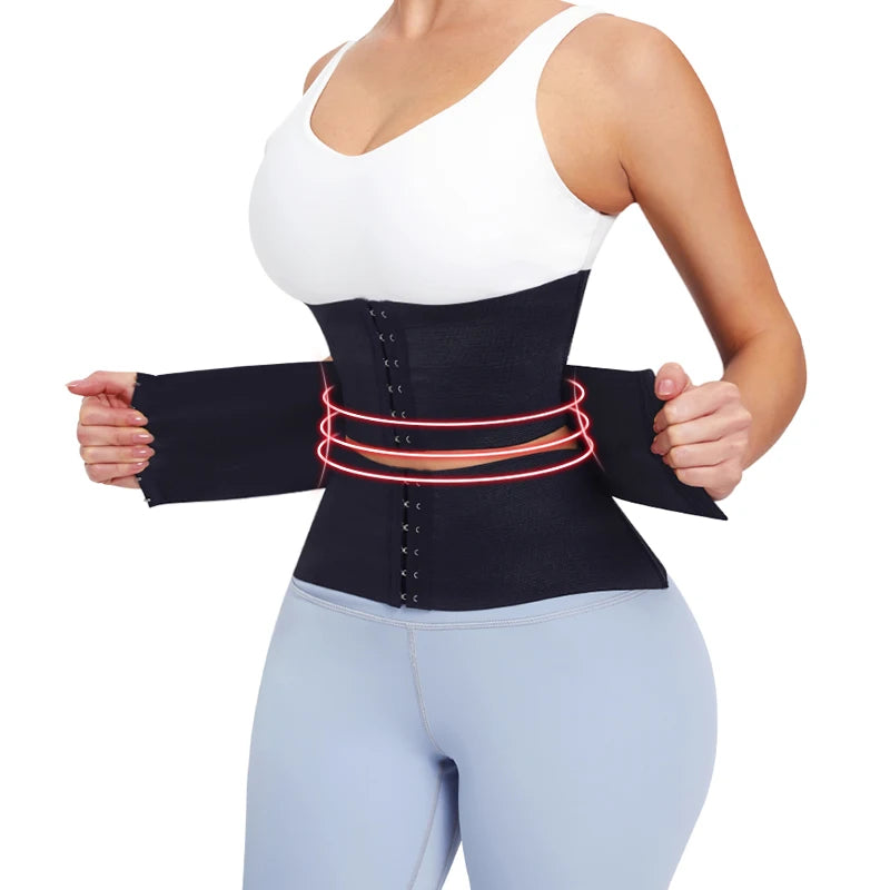 Corset gainant noir avec effet compression thermique pour silhouette sculptée - Bébé Lova