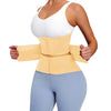 Ceinture gainante double maintien beige pour ventre plat et taille affinée - Bébé Lova