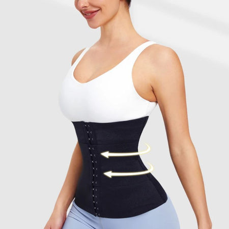 Corset gainant sport ventre plat noir avec effet sculptant et maintien renforcé - Bébé Lova