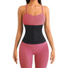 Corset gainant sport noir porté de face avec compression abdominale ajustable - Bébé Lova