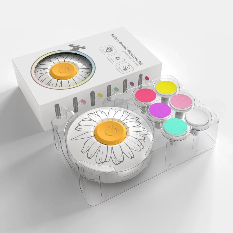 Kit lime électrique bébé blanc SixHead avec embouts de pédicure et coffret de rangement - Bébé Lova
