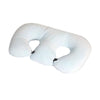 TwinPillow coussin biface blanc bleu vue dessus - Bébé Lova