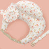 Coussin d'allaitement NurseWrap écru à motifs baleines corail avec sangle à boutons-pression - Bébé Lova