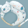Coussin d'allaitement NurseWrap rayé à motifs marins, baleines et hippocampes - Bébé Lova