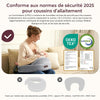 Coussin d'allaitement conforme aux normes de sécurité avec certifications qualité - Bébé Lova