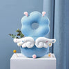 Bébé assis portant un coussin anti-chute modèle cerf bleu - Bébé Lova