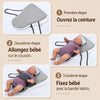 Coussin cale WedgePillow guide installation 3 étapes ceinture Velcro bébé - Bébé Lova