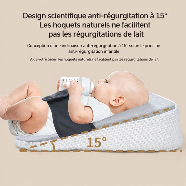 Coussin cale WedgePillow inclinaison 15 degrés anti-régurgitation biberon - Bébé Lova