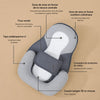 Schéma coussin cale WedgePillow rainure centrale tissu modal protection ventre - Bébé Lova