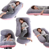 FullBodyPillow 5 positions sommeil maternité allaitement coussin G gris rose - Bébé Lova