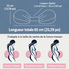 Coussin BonusPillow dimensions 65cm longueur réglable adapté 3 trimestres - Bébé Lova
