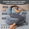 Infographie CPillow soutien corps complet zones tête dos ventre jambes - Bébé Lova