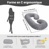 Infographie CPillow forme C ergonomique dimensions 70cm 140cm installation - Bébé Lova