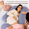 Couple coussin grossesse GVelvet compagnon idéal sommeil partager confort - Bébé Lova