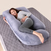 Femme enceinte dormante coussin grossesse G GVelvet velours cristal gris - Bébé Lova