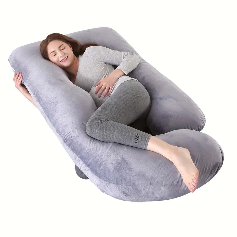 Femme enceinte packshot coussin GVelvet vue 3 quarts velours cristal - Bébé Lova