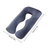 FleecePillow coussin U gris polaire vue plat dimensions 70cm largeur 130cm longueur - Bébé Lova
