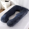FleecePillow variante bleu marine coussin U polaire vue 3D lit blanc - Bébé Lova