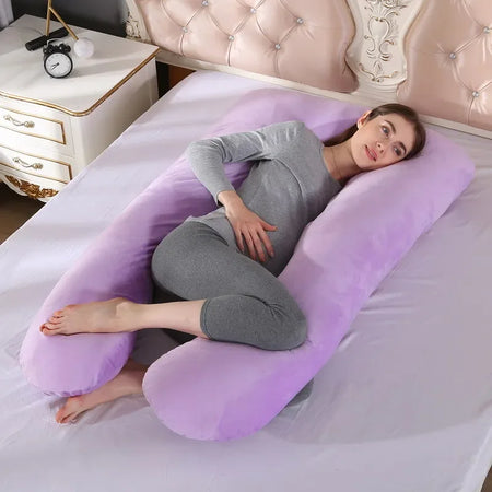 FleecePillow variante orchidée mannequin pyjama gris coussin U violet lit baroque - Bébé Lova