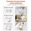 Infographie SleepPillow coussin multi-positions 3 étapes grossesse adaptable - Bébé Lova