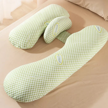 Coussin USidePillow forme U vue plat sommeil grossesse - Bébé Lova