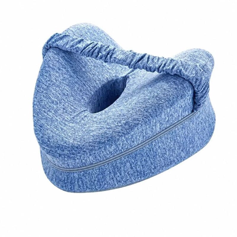 LegPillow coussin forme cœur bleu chiné vue 3D bandeau élastique fermeture éclair - Bébé Lova