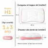 Oreiller cervical enfant modèle H1 rose pour 1 à 3 ans, bords de 2 et 4 cm - Bébé Lova