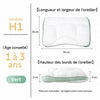 Oreiller cervical enfant modèle H1 vert pour 1 à 3 ans, bords de 2 et 4 cm - Bébé Lova