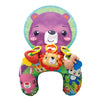 Coussin tummy time modèle ours sur fond vert avec anneaux, hochets et jouets d'éveil suspendus - Bébé Lova