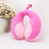 Coussin de voyage bébé rose en forme de U avec anneau de transport - Bébé Lova
