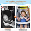 Comparatif entre mauvaise et bonne posture de la tête de bébé avec le coussin de voyage - Bébé Lova