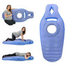 Coussin de grossesse gonflable bleu utilisé par une femme enceinte pour dormir et se relaxer - Bébé Lova
