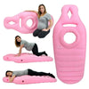 Coussin gonflable de grossesse rose utilisé pour dormir, se détendre et soulager le ventre pendant la grossesse - Bébé Lova