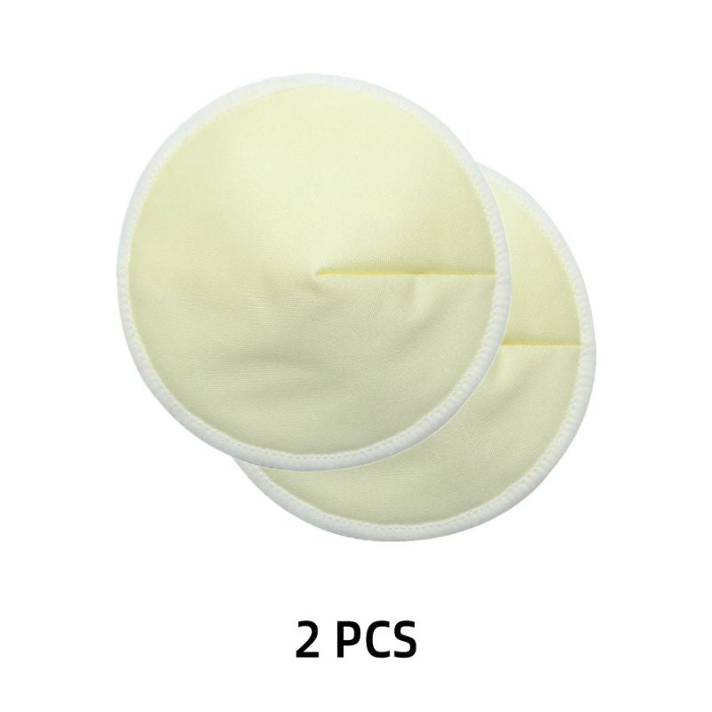 Coussinets d’allaitement jaune lavables en bambou doux lot de 2 - Bébé Lova