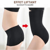 Culotte gainante noire avant après avec effet liftant sur les hanches et les fesses - Bébé Lova