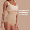 Culotte gainante beige taille haute avec effet ventre plat et silhouette affinée - Bébé Lova