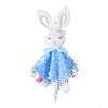 Doudou lapin Montessori bleu avec attache suspendue pour bébé - Bébé Lova