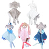 Collection de doudous plats animaux doux pour bébé avec textures variées - Bébé Lova
