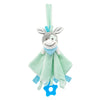 Doudou plat lapin fleuri suspendu avec longues oreilles douces - Bébé Lova