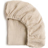 Drap housse beige uni en coton mousseline pour berceau bébé - Bébé Lova