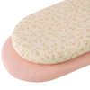 Drap housse à petites fleurs roses avec dessous rose pastel pour bébé - Bébé Lova