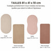 Guide des tailles des draps housse pour matelas de berceau ovales et rectangulaires - Bébé Lova