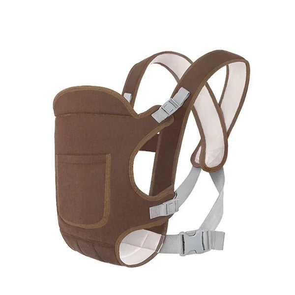 Écharpe de portage bébé ergonomique coloris marron pour toutes les saisons - Bébé Lova