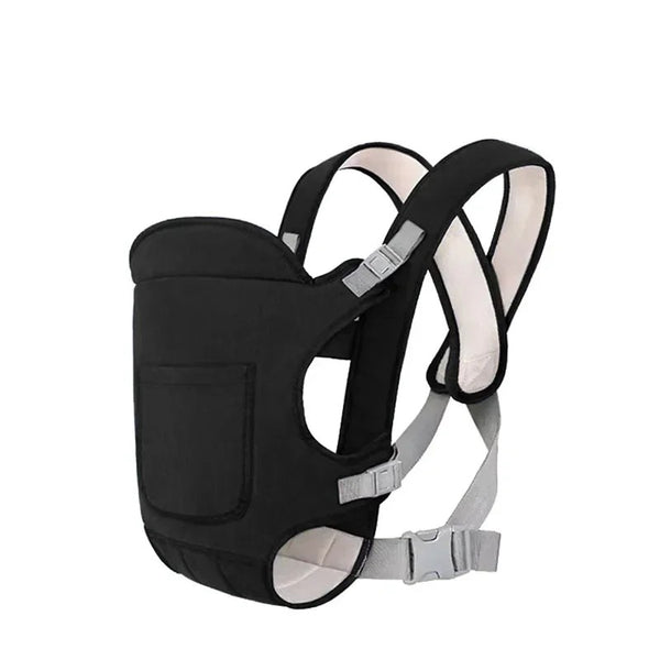 Écharpe de portage bébé ergonomique coloris noir avec bretelles croisées - Bébé Lova