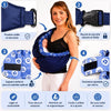 Caractéristiques de l'écharpe de portage : fixation solide, boucle de sécurité, support renforcé et fermeture velcro ajustable - Bébé Lova