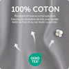 Tissu 100% coton respirant certifié OEKO-TEX de l'écharpe BabySling grise - Bébé Lova