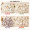 Ensemble 2 pièces été bébé fille BloomSet, les 4 motifs pois fleurs carreaux pommes - Bébé Lova