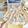 Ensemble 2 pièces été bébé fille BloomSet motif pois colorés tenu à la main - Bébé Lova